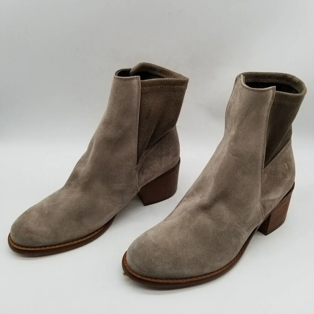 Cordani Womens Taupe Round Toe Pull On Ankle‎ Booties Size US 6.5 EUR 37